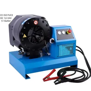 DC power factory price 12V 24V industrial used battery 1'' 110V 60HZ rubber hydraulic hose pipe crimping machine