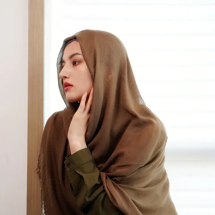 Großhandel einfarbig viskos baumwolle turban hijab muslimischer rayon modal schal bandana schleier schnuller für muslimische frauen