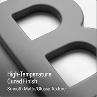 Lettres 3D en métal émaillé durable pour extérieur, peintes sur mesure, signalétique en acier inoxydable, pour murs de bâtiments, identité d'entreprise, voiture