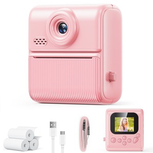 Cámara Instantánea para Niños de 4800W Píxeles, Imprime Fotos y Vídeos, Juguete Infantil Rosa - Product Image 5