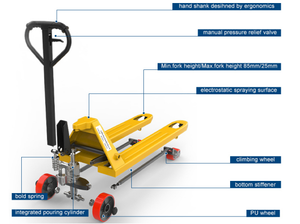 รถยกพาเลทไฮดรอลิกจีน 2 ตัน ขายส่ง ราคาถูก สำหรับขนส่ง - Product Image 3