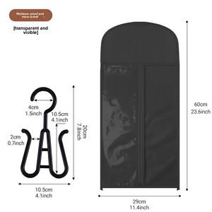 Túi lưu trữ tóc giả, túi chống bụi mới, túi đóng gói, móc áo dài, cosplay không dệt vải Dây Kéo Túi chống bụi, túi tóc giả - Product Image 6