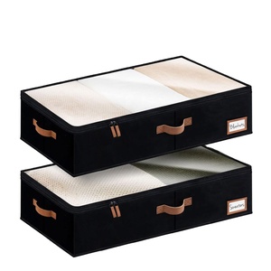 Bolsa de Almacenamiento para Ropa, Mantas y Ropa de Cama, Organizador Plegable con Ventana Transparente, Caja de Almacenamiento Debajo de la Cama con Asa - Product Image 1