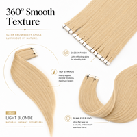 Extensions de cheveux brésiliennes à bandes adhésives, tissage de cheveux Remy 50g, invisibles, sans couture, cuticules alignées, cheveux vierges naturels, qualité usine