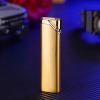 Briquet torche personnalisé blanc et noir, gravé, fin, rechargeable au butane, coupe-vent, allumage rechargeable, flamme bleue pour cigarettes