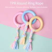 Jouet pour chien personnalisé en TPR, résistant aux morsures, avec bande de tissu à motifs pour le nettoyage et le nettoyage des dents