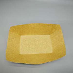 Conteneurs en papier kraft résistants à la graisse, compostables, barquettes alimentaires en papier jetables, plateaux alimentaires en papier - Product Image 6