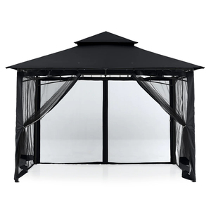 Pabellón de Jardín ABCCANOPY con Techo Rígido, Pabellón de Jardín para 4 Estaciones, Pabellón de Jardín con Techo Doble de Acero Galvanizado, Pérgolas - Product Image 1