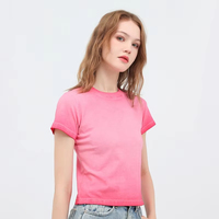T-shirt Estiva da Donna Vestibilità Regolare 100% Cotone, Stampa Personalizzata, Tinta Unita, Morbida, Stampa Serigrafica, Numero Modello