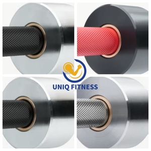 Barre d'haltères <span class=keywords><strong>UNIQ</strong></span> Blue Cerakote décorée en bleu haltérophilie - Product Image 5