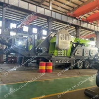 Concasseur à mâchoires mobile sur pneus pour granit et quartzite à grande échelle, pour pierres de pavé et quartz