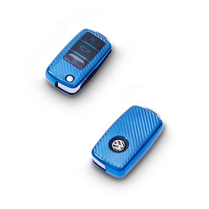 De fibra de carbono llave de coche para <span class=keywords><strong>Volkswagen</strong></span> Flip clave Fob para VW Jetta Passat Golf escarabajo conejo GTI CC <span class=keywords><strong>bora</strong></span> coche caso clave - Product Image 6