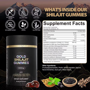 Permen Jeli Shilajit Emas Label Pribadi OEM Ekstrak Akar Ashwagandha Shilajit Permen Jeli Shilajit Murni - Product Image 2