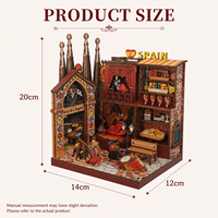 Kit de Diorama 3D en Bois DIY : Sites Touristiques Espagnols – Puzzle Miniature à Emboîtement Précis, Structure Superposée, Décoration de Bureau