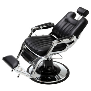 Marco de Silla de Barbero Vintage para Hombre, Estilo Retro Antiguo en Negro y Dorado, Accesorios para Sillas de Barbero, Piezas de Mobiliario para Salón de Belleza - Product Image 2
