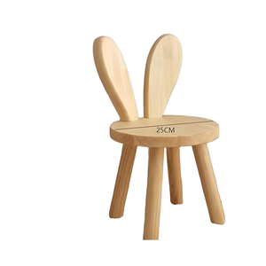Nouvelle chaise pour tout-petits en bois massif, design mignon en forme d'oreilles de lapin, chaise de salle à manger solide pour enfants de <span class=keywords><strong>maternelle</strong></span> - Product Image 1