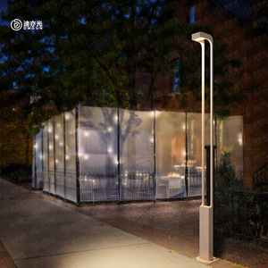 Lampe de jardin LED moderne minimaliste, lampe de paysage, villa de jardin, communauté, nouveau style chinois, lampe à poteau haut, acier inoxydable - Product Image 3