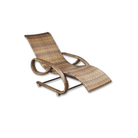 Chaise longue d'extérieur moderne en aluminium et osier avec garantie de 2 à 3 ans pour salon, parc et immeuble de bureaux