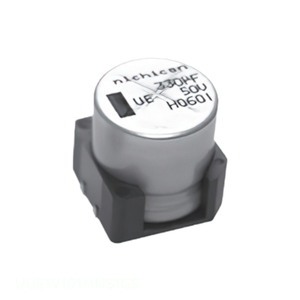 Condensateur original CAP ALUM 100UF 20% 35V SMD à montage en surface 100 uF UUE1V101MNS1GS - Product Image 1