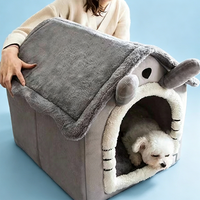 Maison pour chat et chien, Nid confortable pour chat, Maison pour chien amovible et lavable pour toutes les saisons, Lit pour chat, Nid pour animaux de compagnie