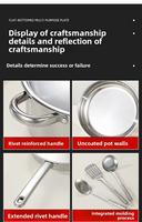 Ensemble d'ustensiles de cuisine écologiques personnalisés, 15 pièces, en acier inoxydable, casseroles et poêles, poêle à frire, marmite à soupe avec cuillère pour la maison