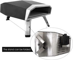 12 inch gas bắn lò nướng gas xách tay Lò nướng bánh pizza với xoay đá - Product Image 5
