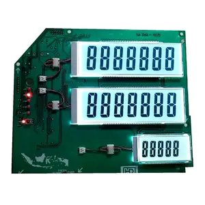 Produsen kustom layar 5 7 Digit modul LCD 775 layar LCD Dispenser bahan bakar tampilan kartu PCB 775 segmen papan simentasi