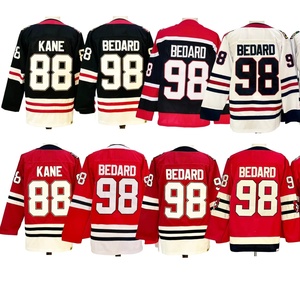 Maillot de hockey des Blackhawks de Chicago pour hommes, Bedard 98, Kane 88, coutures de qualité supérieure, respirant, séchage rapide - Product Image 1