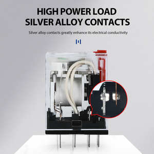 Электромагнитное реле YIJIA YJ2NT-GS, универсальное, вставное, с блокируемой кнопкой тестирования, 24В/110В/220В, миниатюрный размер, 5А, 2НО2НЗ - Product Image 6