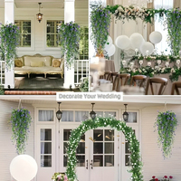 Décoration Murale Artificielle en Plastique, Mélange de Feuillage Multicolore (Eucalyptus, Camélia, Glycine, Lierre), Feuille de Monnaie, Petite Fleur, Thanksgiving