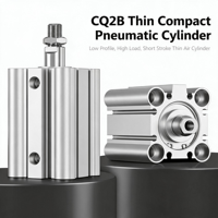 Cylindre pneumatique compact à double action à tige unique série CQ2B