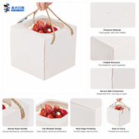 Boîte d'emballage alimentaire portable, recyclable, résistante à l'huile, avec motif de dessin animé mignon, certifiée CE, pour gâteaux et desserts