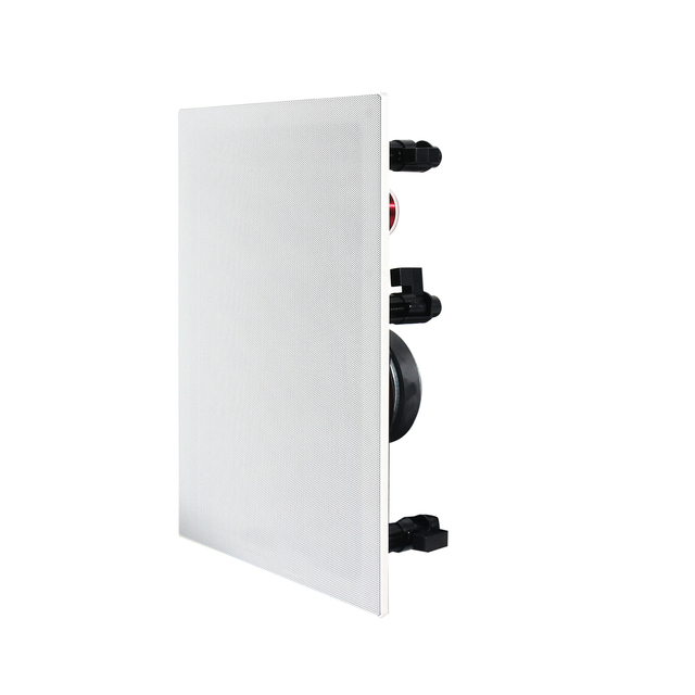 6.5 Inch 80W 8 Ohm 2 Way Rimless ABS In-wall Speaker for Home & Commercial Background Music