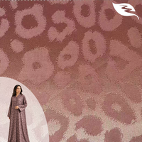 Tissu jacquard imprimé léopard scintillant personnalisé, tissu brodé tissé en gros pour robe et vêtement