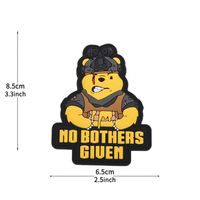 Patchs de moral personnalisés de haute qualité, Patch Velcro pour instrument de vision nocturne tactique, Patch 'Bear No Bothers Given', Médaille de moral
