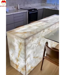 Vente chaude translucide âge <span class=keywords><strong>de</strong></span> <span class=keywords><strong>glace</strong></span> blanc onyx pierre cuisine îlot dalle personnalisé rétro-éclairé pur blanc onyx marbre tables basses - Product Image 1