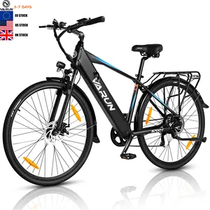 美国欧盟仓库库存电动城市自行车48V 10.4ah Ebike锂电池铝电动混合自行车双座
