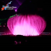 Fuente de Agua Decorativa para Estanques Grandes, Fuente de Agua Danzante de Acero Inoxidable Moderna con Luces LED RGB para Restaurantes y Cafés