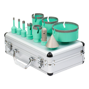 Kit de scie cloche diamantée brasée de haute qualité pour céramique et marbre, avec boîte à outils, pour utilisation à sec ou humide - Product Image 3