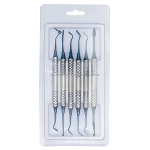 Ensemble d'instruments de restauration dentaire professionnels en titane bleu, outils de remplissage composite, fournisseur en gros - Product Image 5