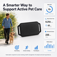 Collier de suivi GPS intelligent Trevaron pour animaux de compagnie, enregistrement du poids, objectifs d'activité, compteur de pas, plan d'exercice, abonnement à l'application