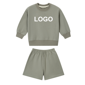 Ensemble de <span class=keywords><strong>sweat</strong></span> à capuche en coton éponge pour filles et garçons Ensemble de <span class=keywords><strong>sweat</strong></span>-shirt pour bébés enfants Survêtement Ensembles de jogging pour enfants - Product Image 4