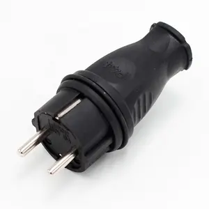 Enchufe de cableado de la UE IP44 Conector alámbrico Schuko 16A 250V Certificado CE Adaptador de enchufe europeo autoensamblado y desmontable