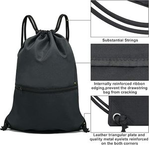 <b>Drawstring</b> <b>Backpack</b> Bag Sport Gym Sack Pack <b>Drawstring</b> Tote Bag - Product Image 2