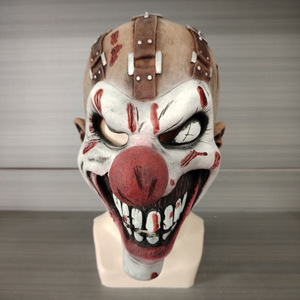 Masque de Clown <span class=keywords><strong>d</strong></span>'<span class=keywords><strong>Horreur</strong></span> à Nez Rouge en Latex pour Halloween, Masque Complet de Dessin Animé, Écologique et Tendance, pour Adultes, Idéal pour Fêtes à Thème, NPC, <span class=keywords><strong>Escape</strong></span> <span class=keywords><strong>Room</strong></span> - Product Image 2