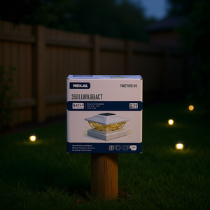 Lampe solaire de jardin Wbkall à LED blanc chaud, 2 modes, pour clôture, porche, marches, montage mural avec capteur de lumière IP65 - Product Image 2