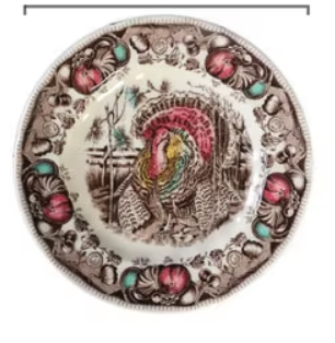 8 inch plate Brown