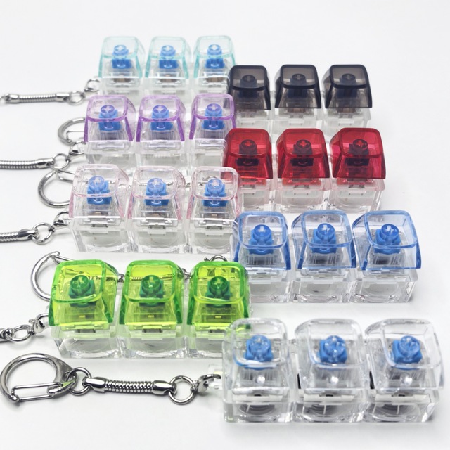 Mechanical Keyboard Keycap Keychain Colorful Switch Tester Fidget Keyring for Gift