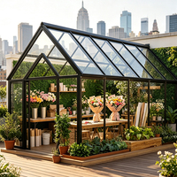 Kits de véranda en aluminium HUACAI en gros, directement de l'usine, maison en verre 4 saisons pour jardin extérieur, fabricant