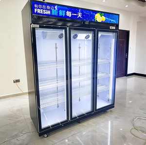 Congélateur vertical commercial 1100L à 3 portes, vitrine réfrigérée pour supermarché, vente chaude - Product Image 5